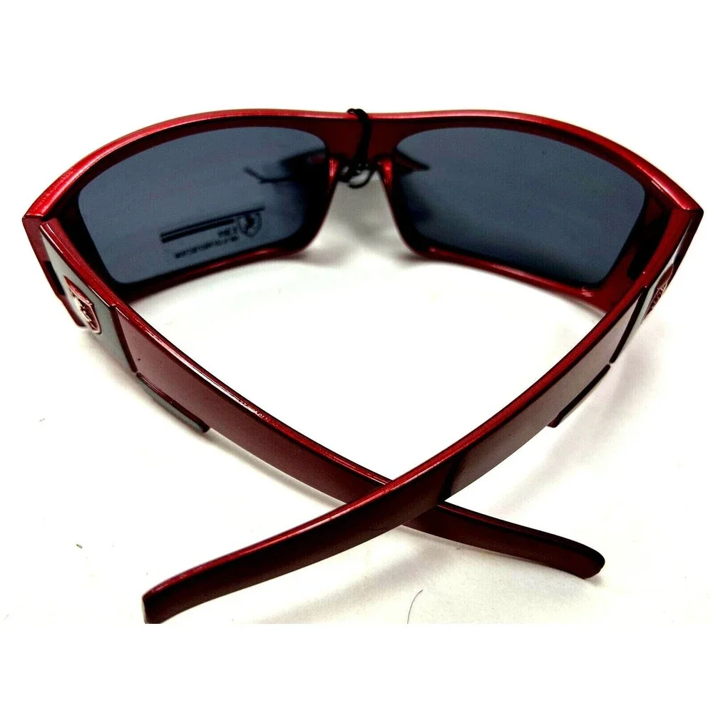 Khan Boys Red Plastic Sunglasses Sports Running Jogging Gray Lens NWTS
